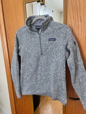 Patagonia Gray Heather Quarter-Zip Fleece Pullover